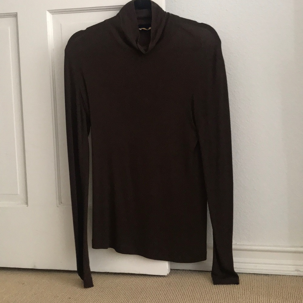 Donna Karan Signature Brown Long- Sleeve Shirt